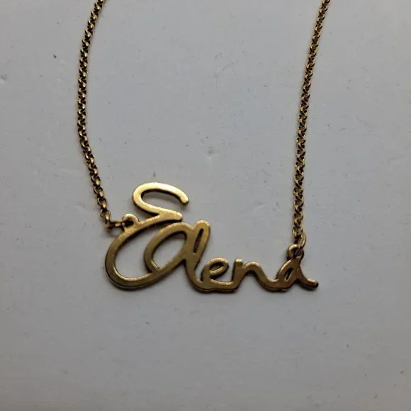 Unbranded Jewelry Elena Name Necklace Personalized Chain